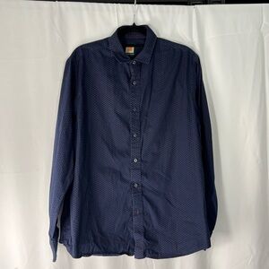 Classic Navy Blue Casual Button-Down Shirt